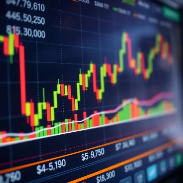 Chart displaying currency pair fluctuations highlighting pip values in forex trading