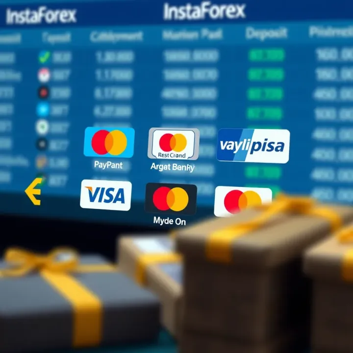 Payment Options for Deposits and Withdrawals at InstaForex Visual representation of multiple payment methods accepted by a forex trading platform
