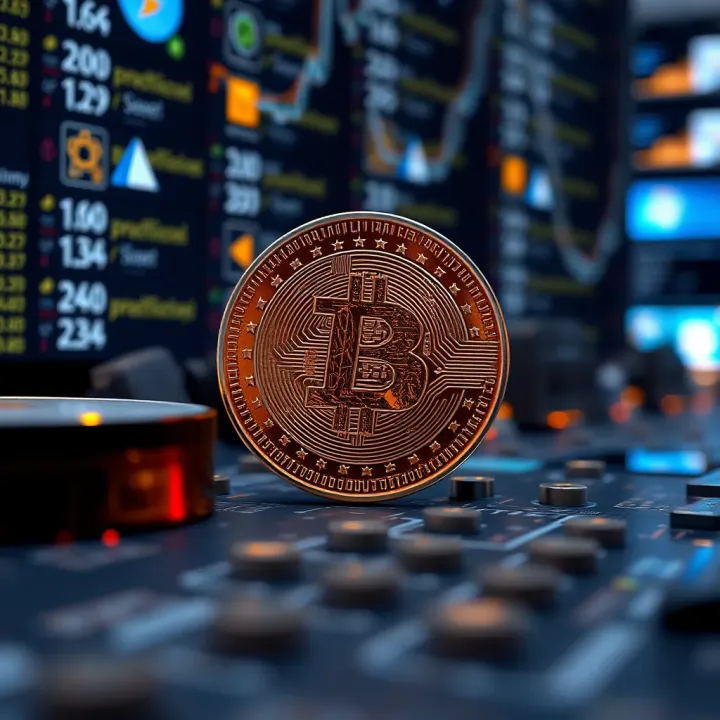 Illustration of blockchain technology and Litecoin symbol highlighting technological factors