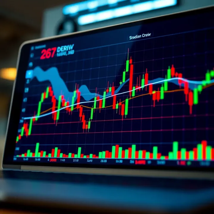 TradingView Chart Featuring Technical Indicators TradingView chart displaying candlestick patterns with technical indicators applied for market analysis