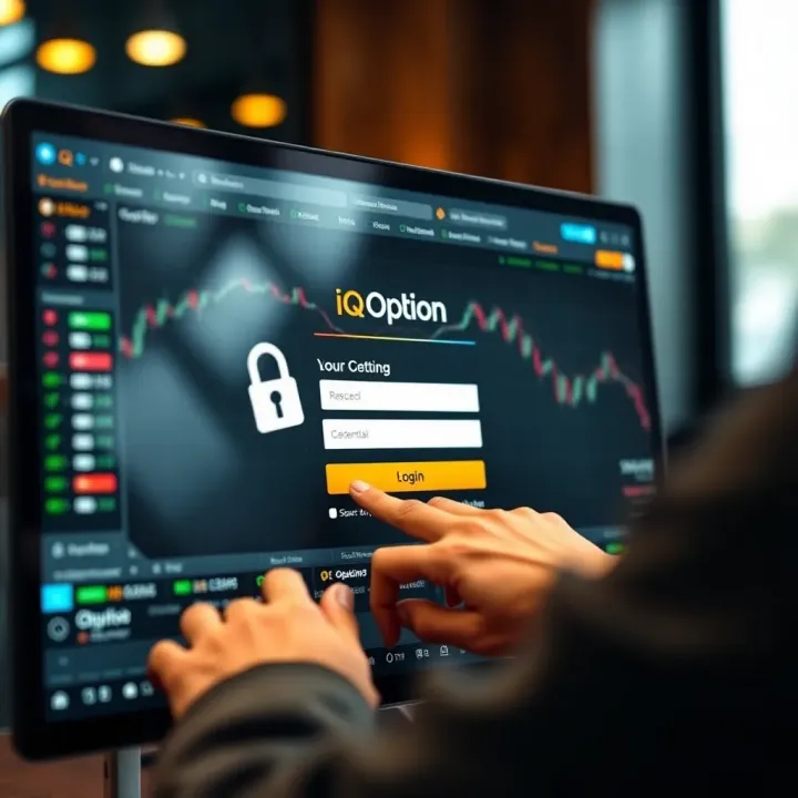 User entering credentials on a secure online trading platform login screen