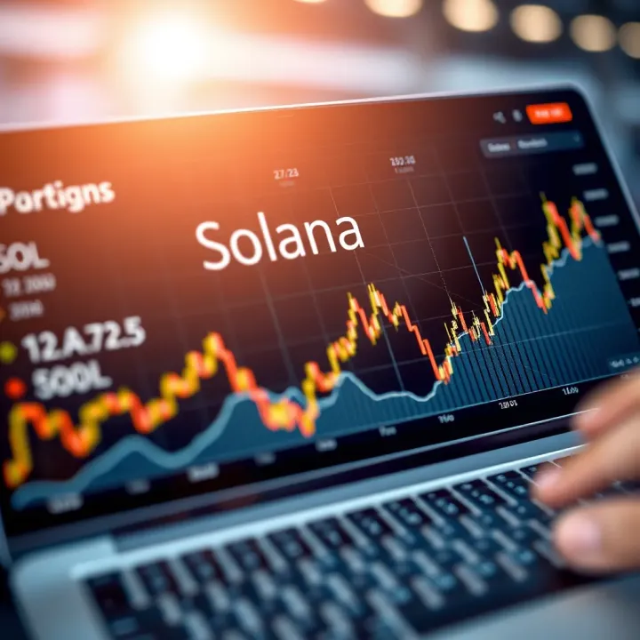 Graph showing Solana's price fluctuations and market trends over time