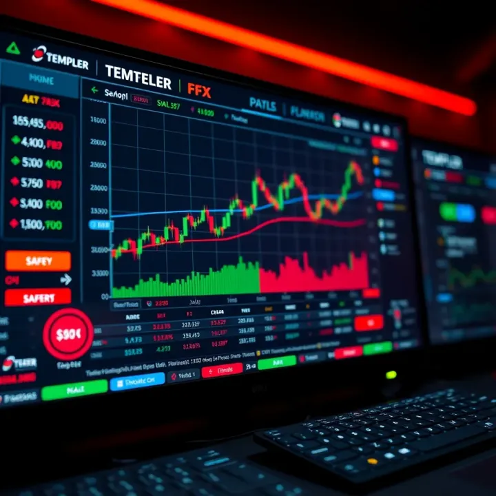 Secure online trading platform interface with various financial instruments and safety icons