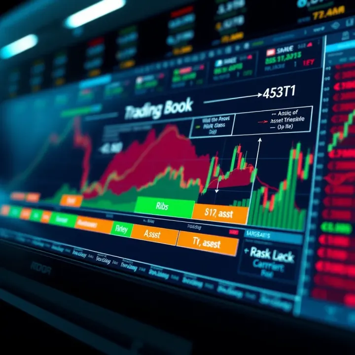 Graphical depiction of trading book components highlighting asset classes and risk factors
