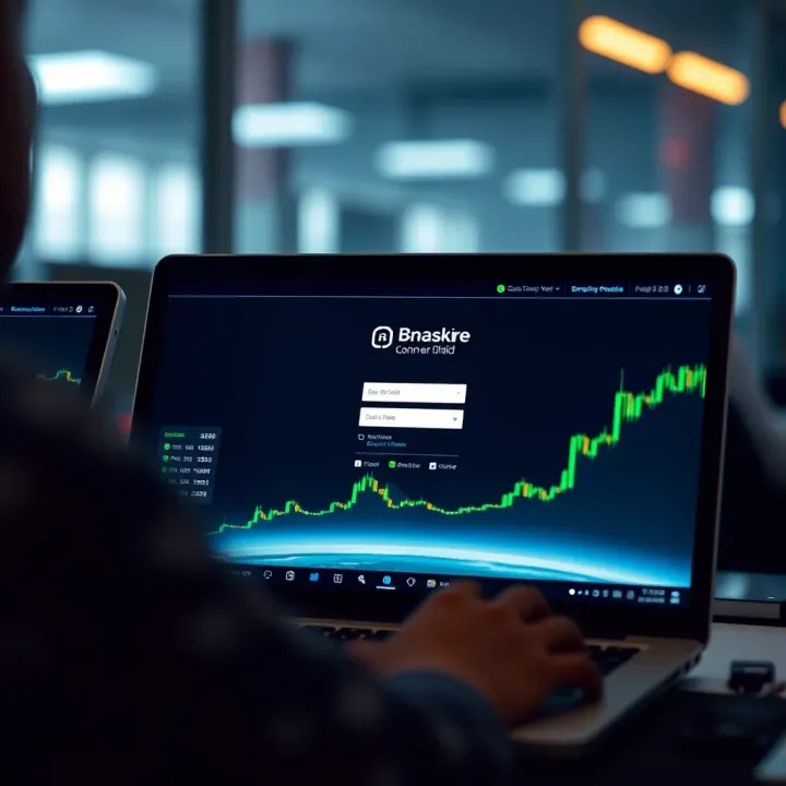 Secure login interface of a binary options trading platform designed for ease of use.