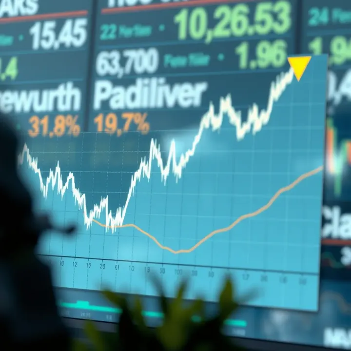 Graph illustrating sudden market decline with highlighted risk factors