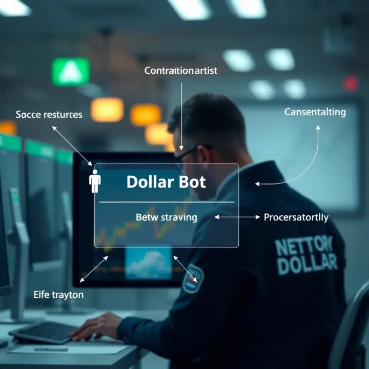 Diagram illustrating the operational flow and components of the Dollar Bot system