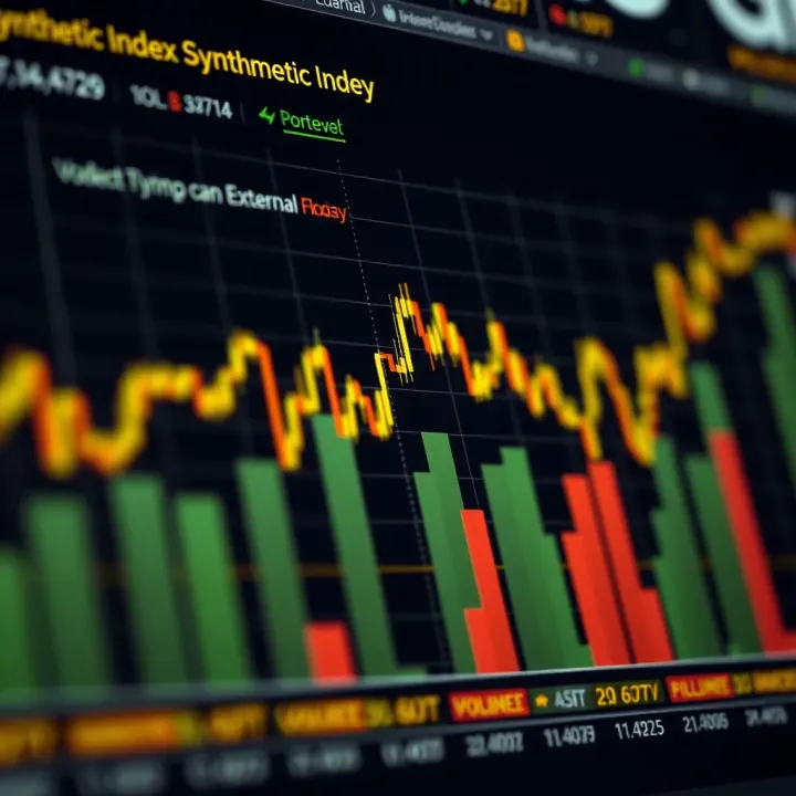 Chart showing volatility and external factors impacting synthetic index behavior