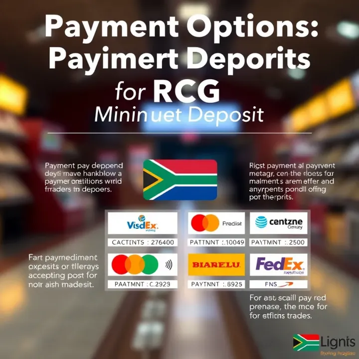 Graphic illustrating various payment methods accepted by RCG for deposits