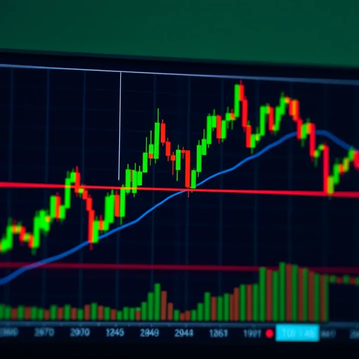 Double Top Reversal Pattern on Trading Chart Chart showcasing a classic double top reversal pattern indicating a potential bearish trend