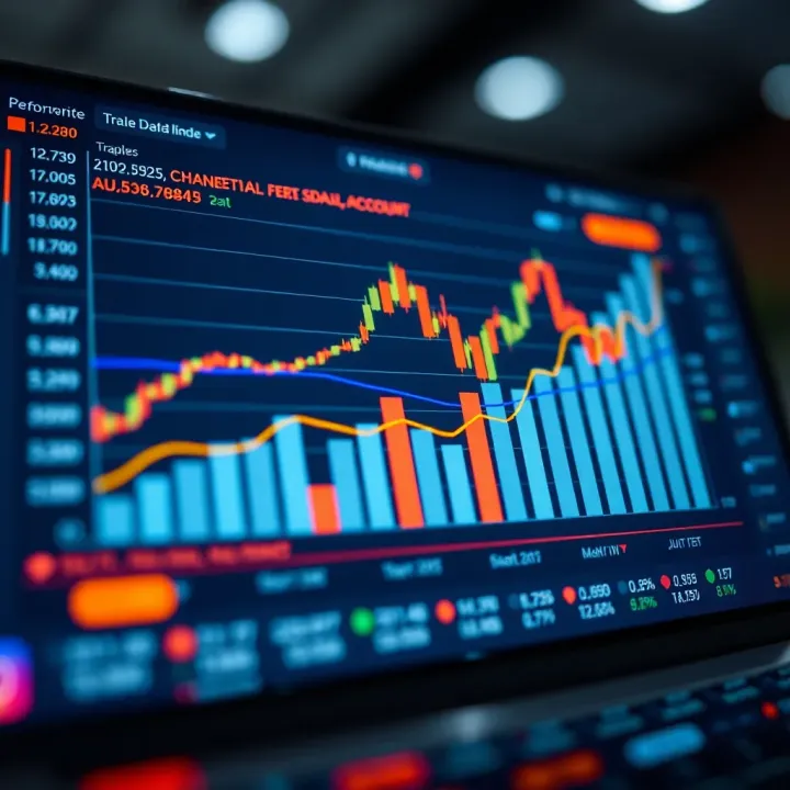 Trading Account Growth and Performance Metrics Graph illustrating trading account growth and performance metrics in a financial market
