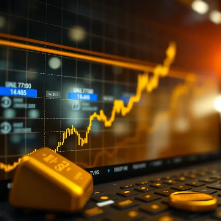 Gold Price Trends and Market Dynamics Graph showing the upward and downward trends of gold prices influenced by market dynamics