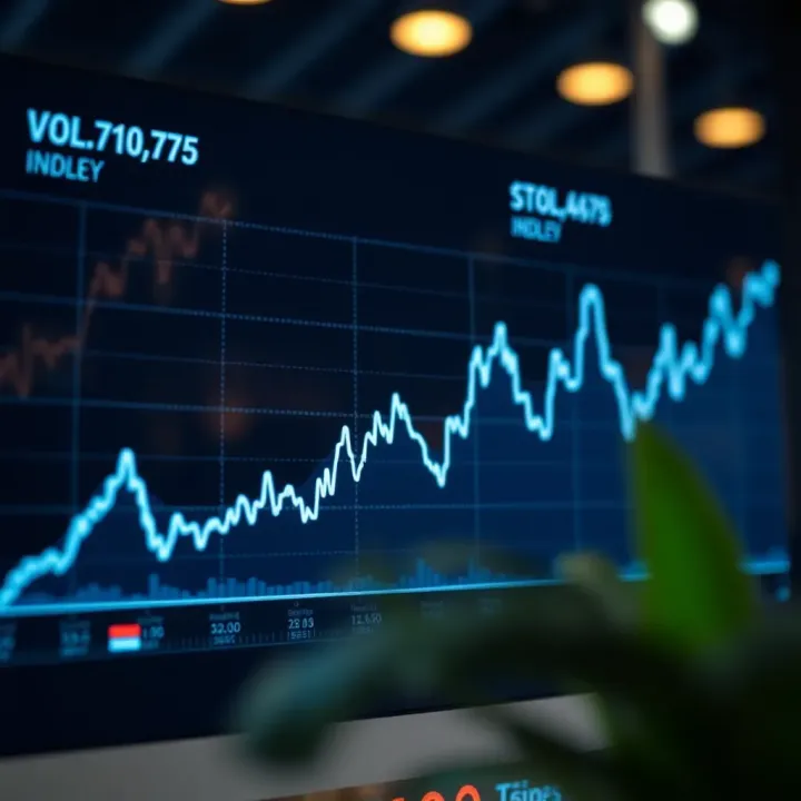 Graph showing fluctuations in market volatility over time